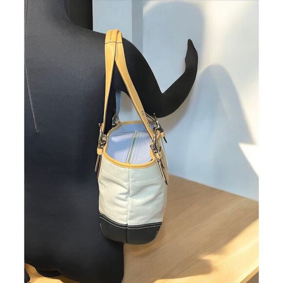 Vintage Coach 9510 Soho Twill Tote Bag & Small Twill Wristlet - Picture 11 of 14